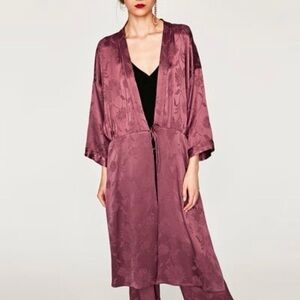 Zara Plum Women's Satin Robe